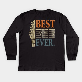 BEST GUITAR DAD EVER Kids Long Sleeve T-Shirt